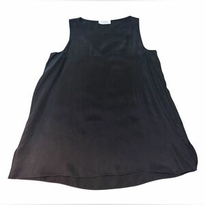 Lola & Sophie Women’s Black Satin V-Neck Slip Camisole